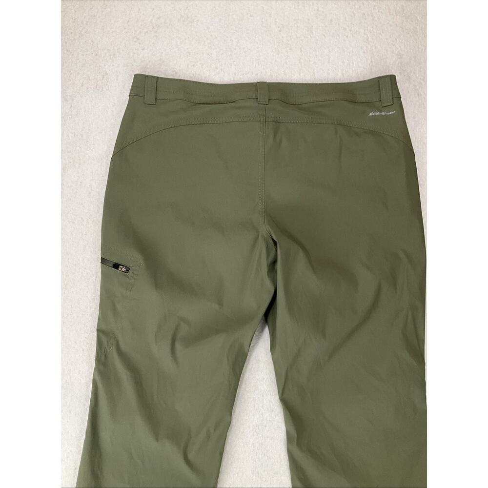 Eddie Bauer Guide Pro Pants Womens 12 Olive Green Hiking Stretch Cargo Excellent - Picture 10 of 14